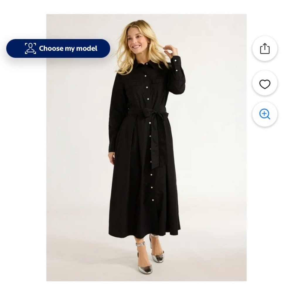 NWT Free Assembly Dress XS long sleeve 100% Cotton buttons